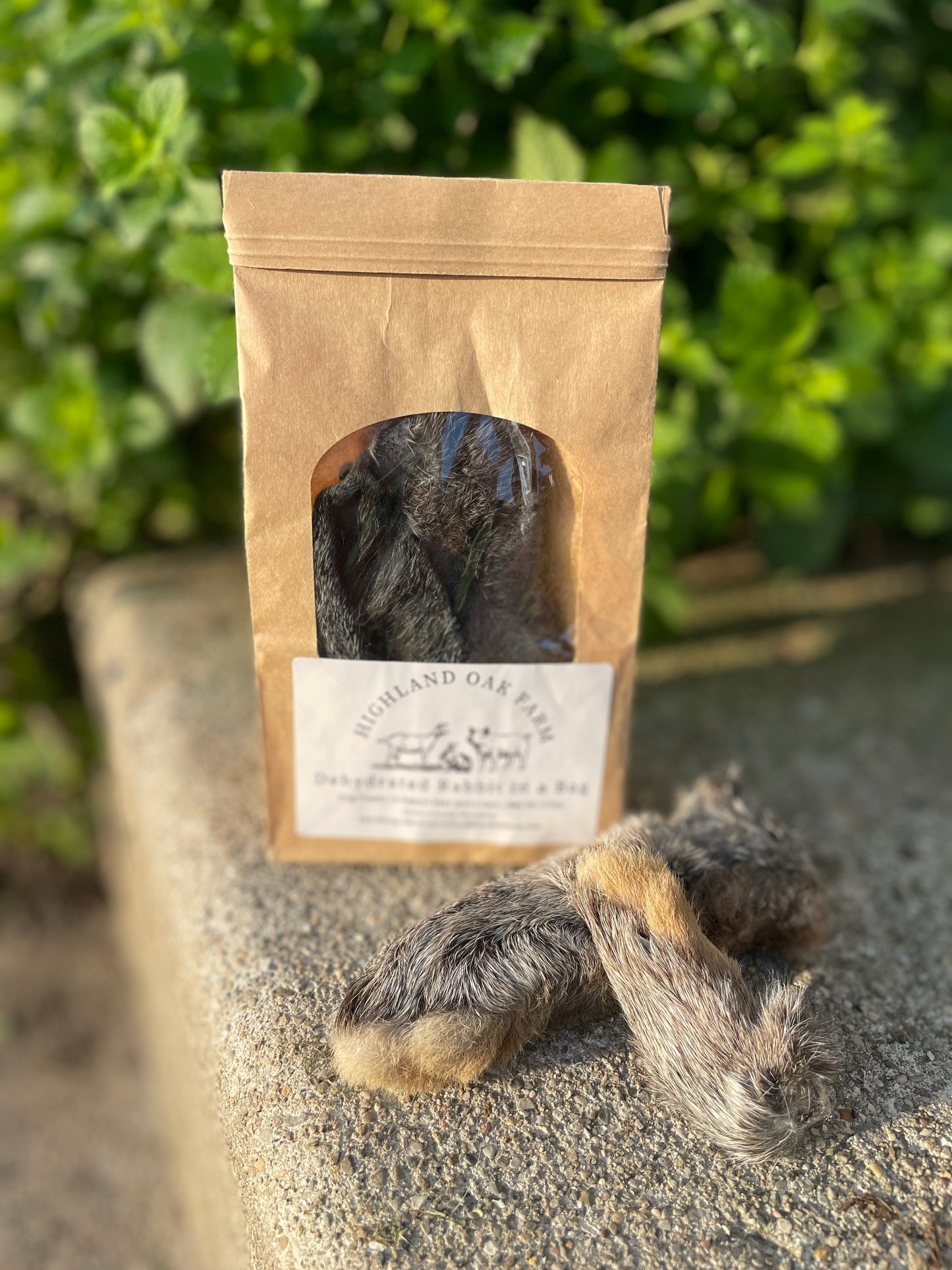 Rabbit in a Bag (Dehydrated Rabbit Feet & Ears for Dogs)
